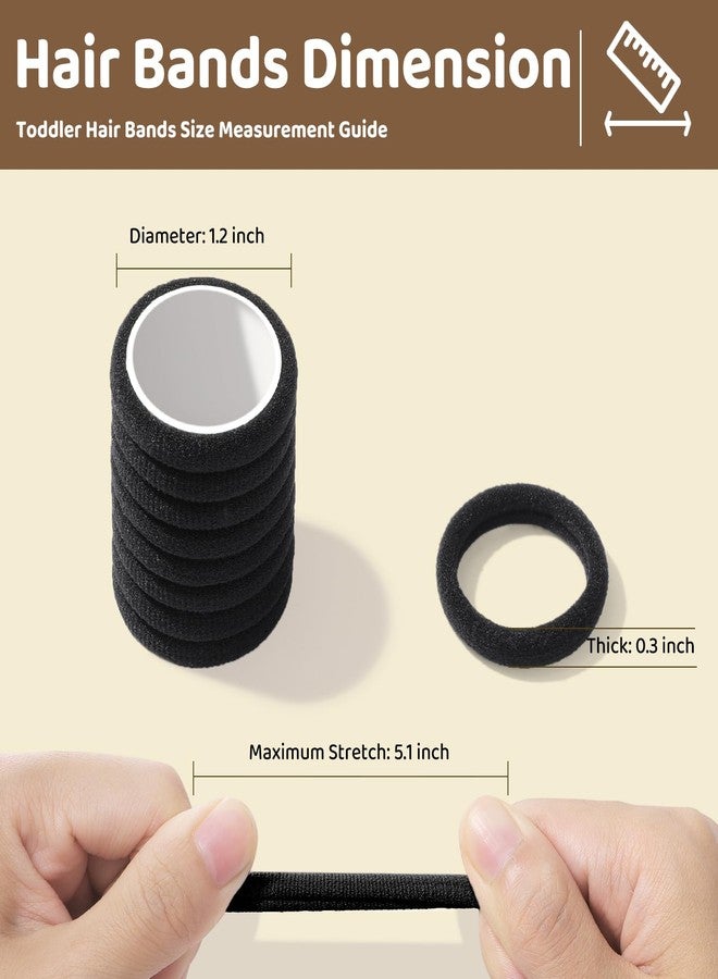 IKOCO 150PCS Hair Ties, IKOCO Cotton Small Hair Ties for Little Girls, Baby and Kids, Black Seamless Ponytail Holders - Image 4